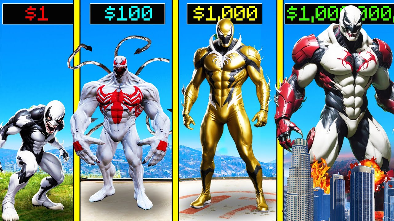 GTA 5  1 ANTI VENOM to 1000000000 IRON ANTI VENOM in GTA 5