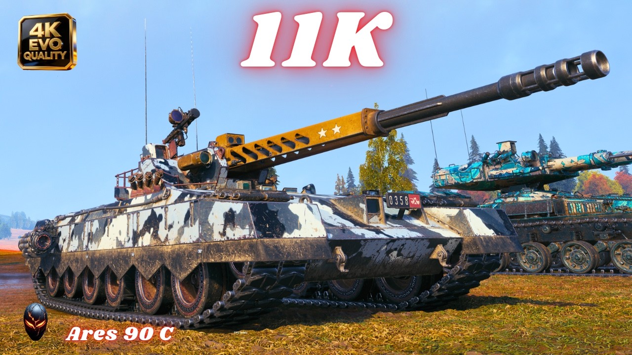 Ares 90 C  11K Damage & Ares 90 C  10K Dmg 8 Kills World of Tanks #wot