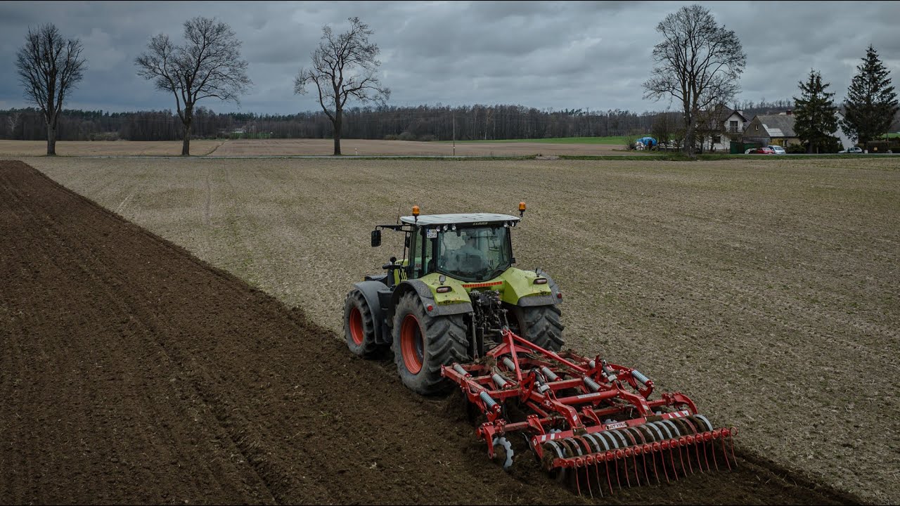 Bezorkowa uprawa ziemi Claas Arion 640 i Batyra Select #arion #batyra #agregat