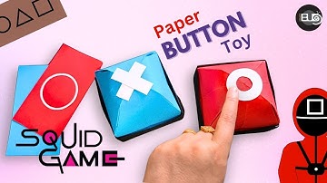 How to Make Origami Squid Game Paper Button Toy⭕❌Voting Button | Squid Game Paper Crafts Tutorial |