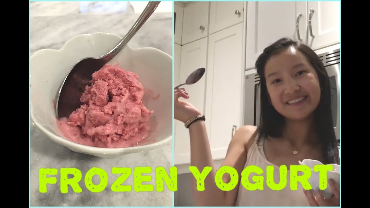 How to make frozen yogurt (NO ICE CREAM MACHINE) YouTube