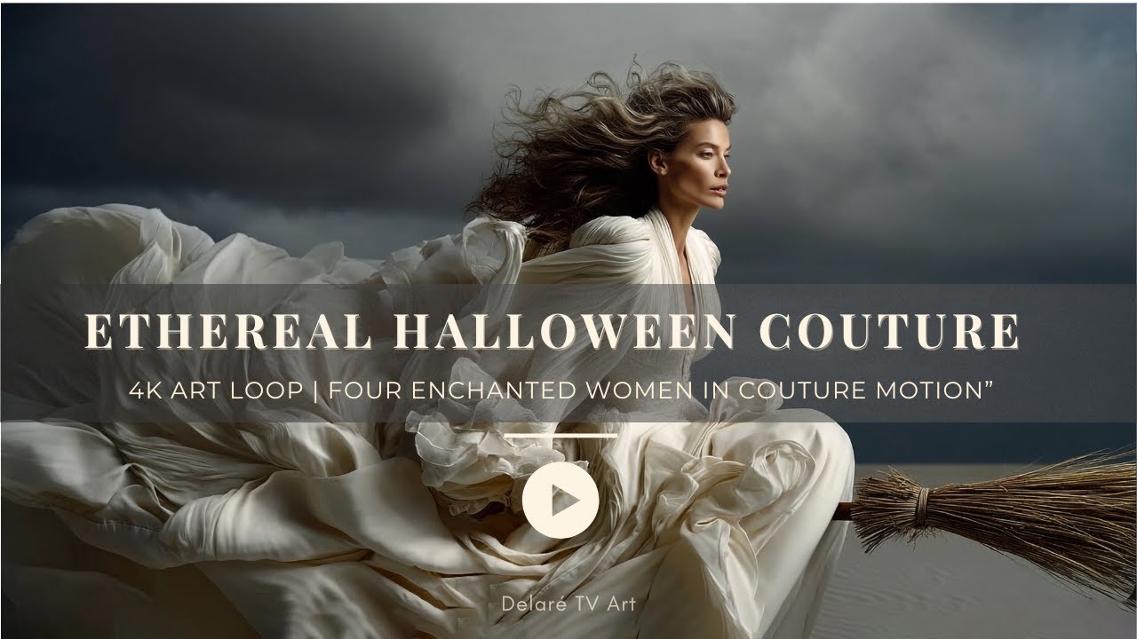 Ethereal Halloween Couture – 4K Art Loop of Four Enchanted Women (10-Min Rotations)
