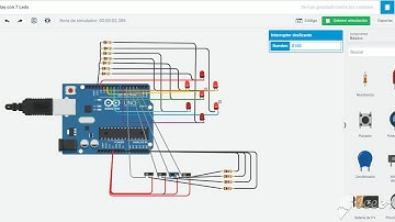 Simulación Tinkercad | Display LED de  7 segmentos.