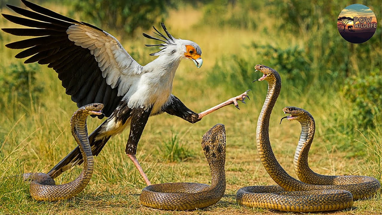 Đồng Cỏ Châu Phi – Khi Chim Thư Ký Tung Cú Đá Tử Thần Với Rắn Độc | POW – Thế Giới Động Vật