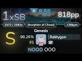 8.6⭐ Rektygon | Devin Townsend - Genesis [Inception of Chaos] 98.26% | #1 | 818pp 1xSB - osu!