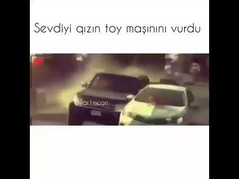 Sevdiyi qizin toyunda gelin maşinini vurdu