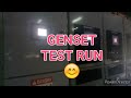 GENSET TEST RUN..