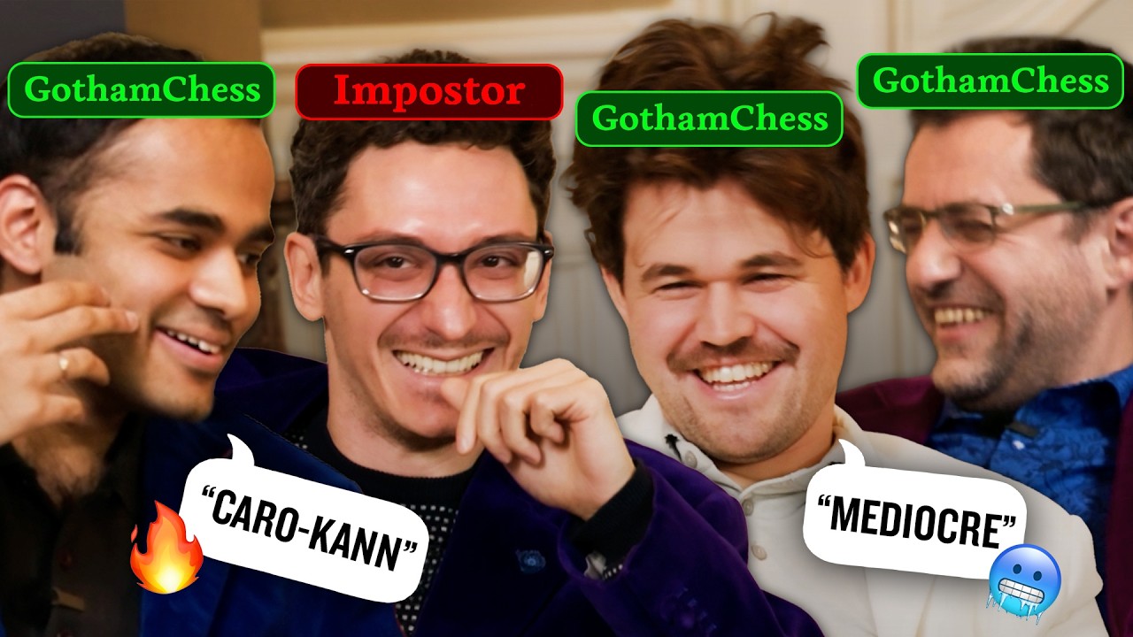Don't let GothamChess see this! 🤫 | Impostor w/ Magnus Carlsen, Fabiano, Levon & Arjun