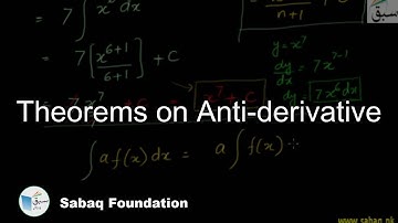 Theorems on Anti-derivative, Math Lecture | Sabaq.pk