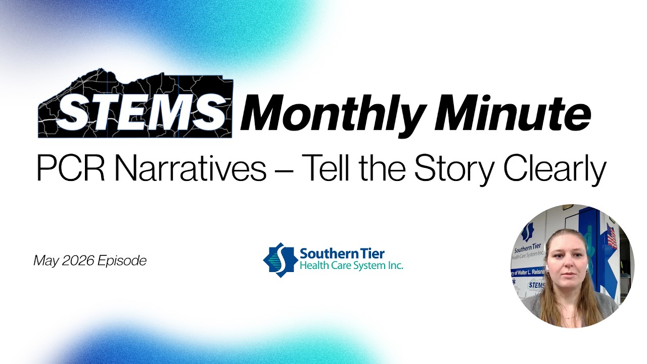 STEMS Monthly Minute: PCR Narratives – Tell the Story Clearly - YouTube