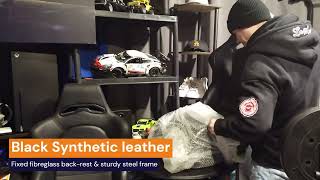 Auto-Style Universal Bucket Seat BS1 - Black Synth leather - fibreglass back  @AutoStyleNLTuning