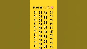 find 15👈🤔🧠 #quiz #braintestsolution #quiztime #challenge #puzzle #mathematics #ytshorts #ढूंढो