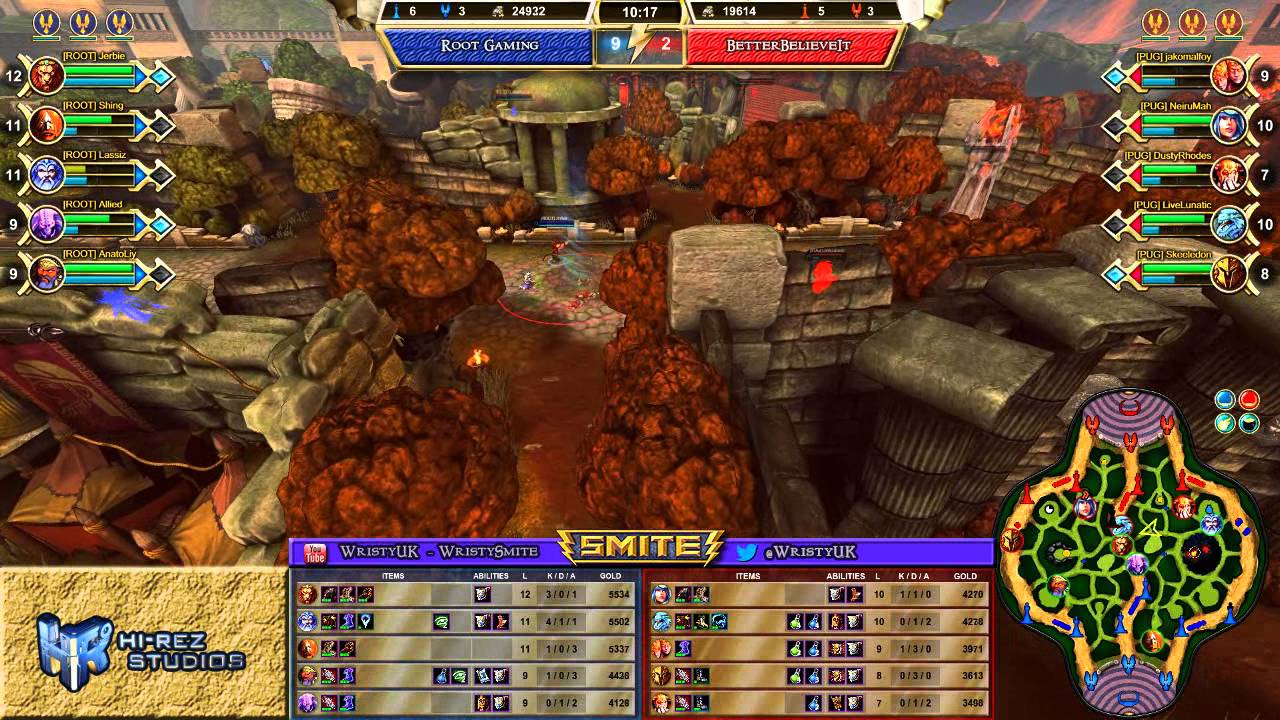 Smite - COTG - Round of 16 - RooT Gaming Vs BetterBelieveIt