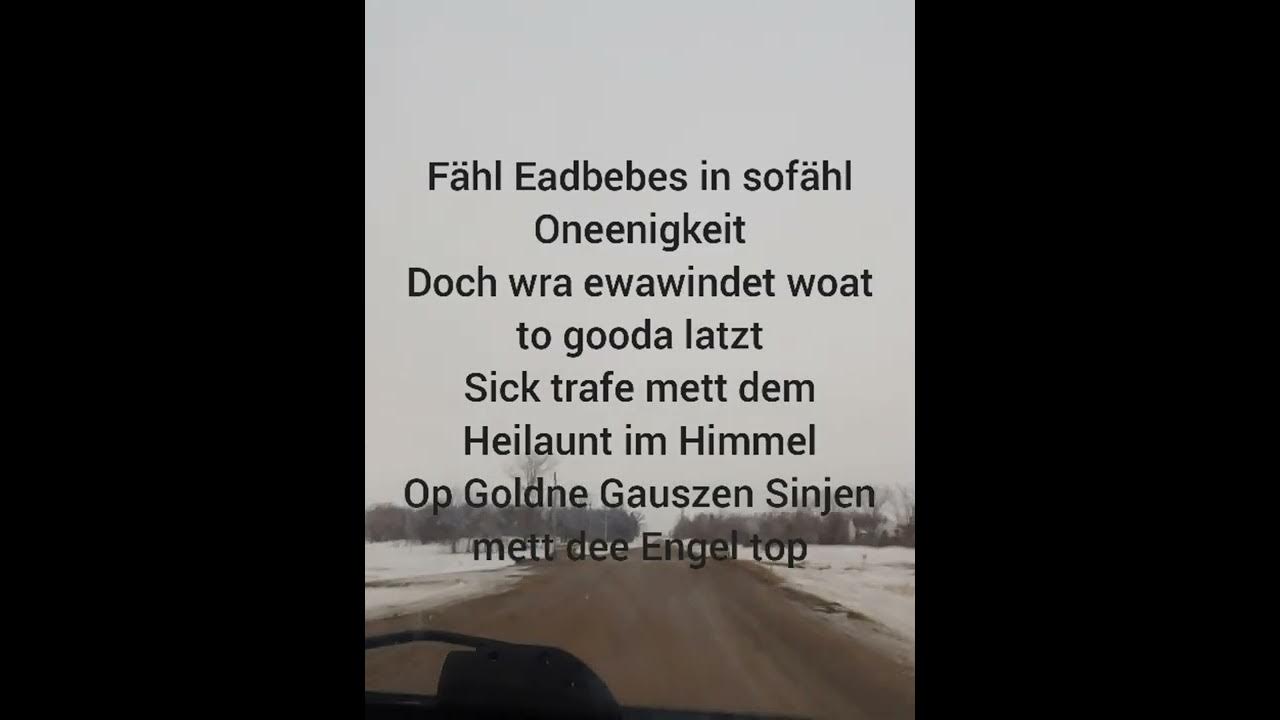 wie sent nu gaunz in dee latzte tiet YouTube