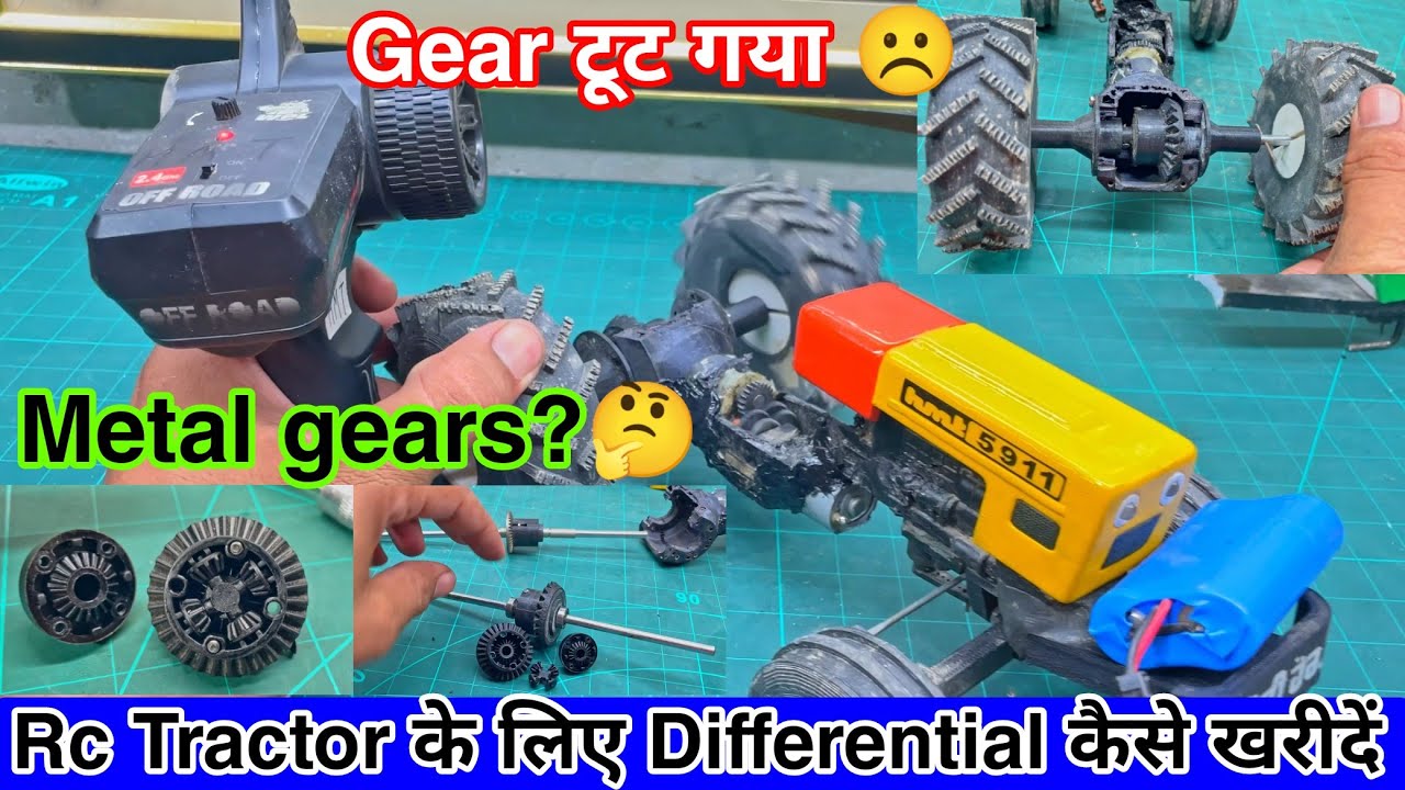 Rc Tractor hmr 5911 Differential and 3D Printed new Gear homemade # ...