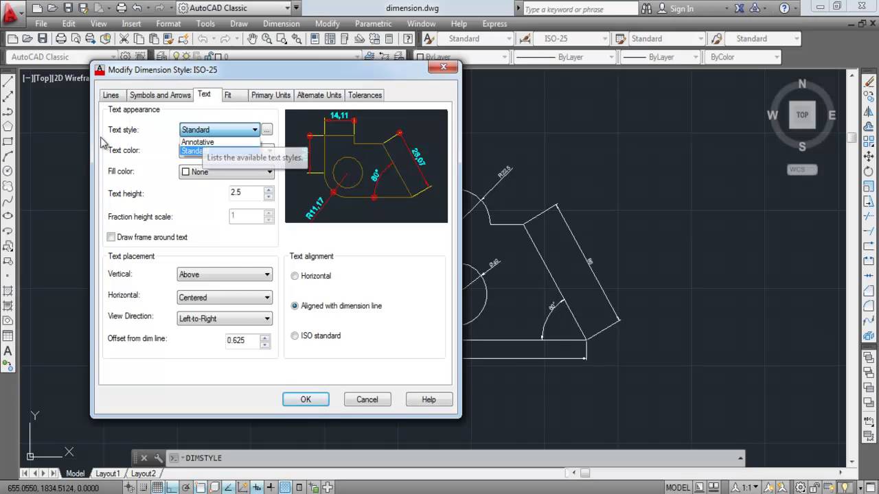 2 76 Dimension Style ölçü stili düzenleme YouTube