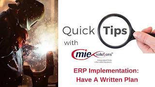 Quick Tips: ERP Implementation: Have A Written Plan