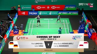 [BWF] XD - Round of 32｜Selamat! Rehan & Lisa vs Lamsfuss & Lohau H/L | PETRONAS Malaysia Open 2024