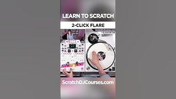 Learn the 2-CLICK FLARE Scratch 🔥 in 60 Secs! ★ Scratch DJ Tutorial ★ #djshortee shorts