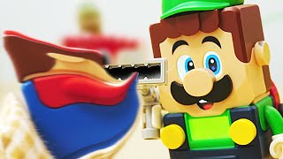 LEGO Super Mario stopmotion anime!「LUIGI sucks everything with a Poltergust」「オバキュームでなんでも吸い込むレゴルイージ 」