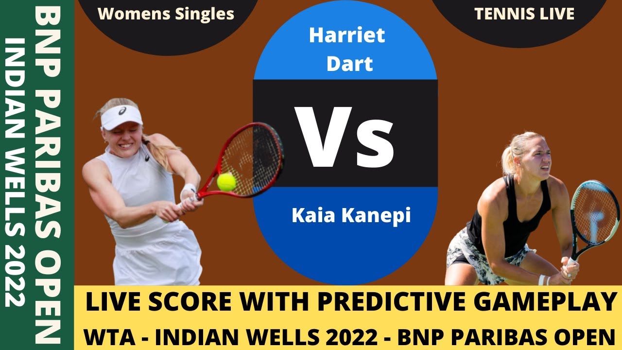 Kaia Kanepi Vs Harriet Dart - WTA Indian Wells 2022 LIVE Predictive Gameplay Live Score