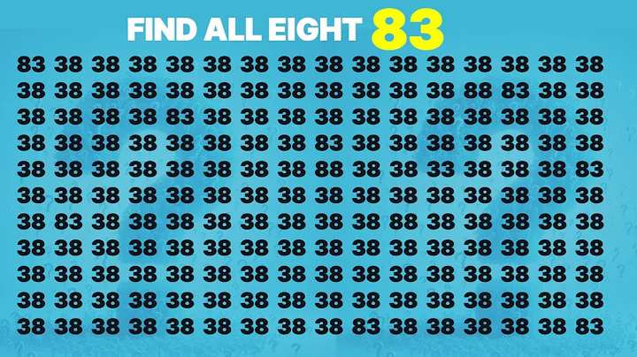 Challenge yourself to find all eight 83 in less that 45 seconds
