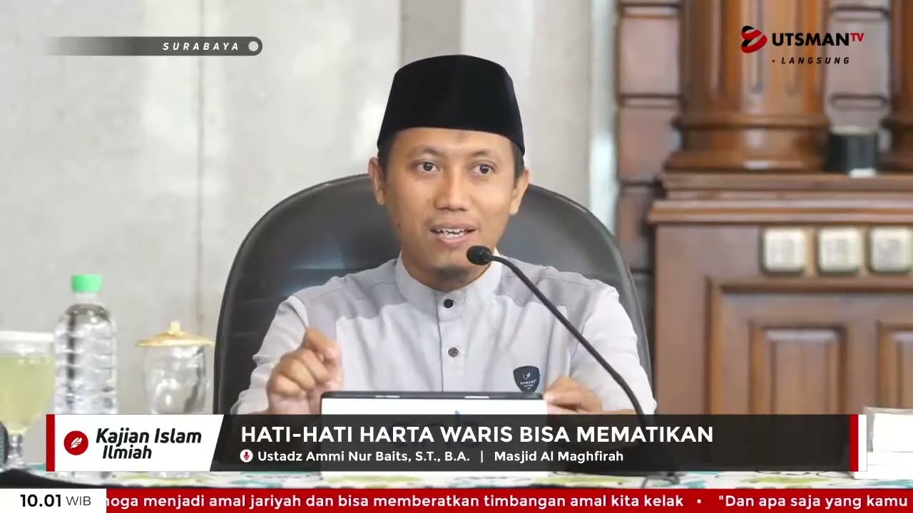 ⁣LIVE Hati-Hati Harta Waris Bisa Mematikan - Ust. Ammi Nur Baits, S.T., B.A.