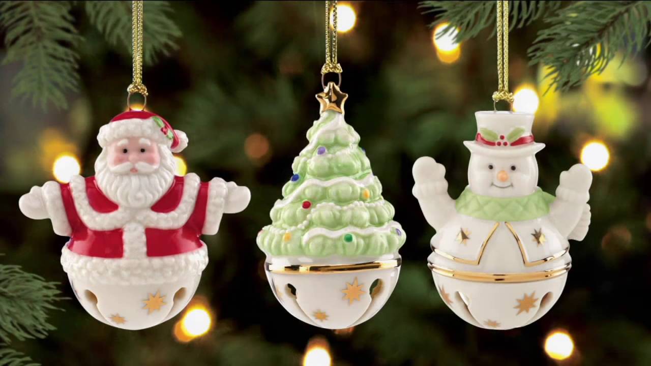 Lenox Set of 3 Porcelain Sleigh Bell Ornaments with Gift Boxes on QVC ...