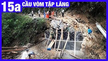 #15 a - Đổ xong bê tông thân móng mố 1 và làm thép phần tai mũ mố 2  - Cầu vòm Tập Lăng