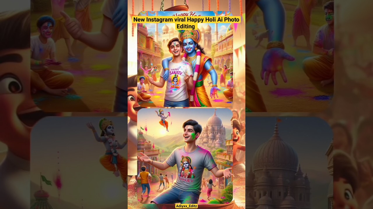 Happy Holi 3d Ai Photo Editing Kese Banaye 😱 happy holi ai photo editing 