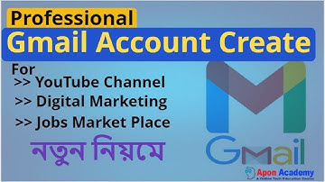 How to Create a Professional Gmail Account  - Business Email Create in Bangla