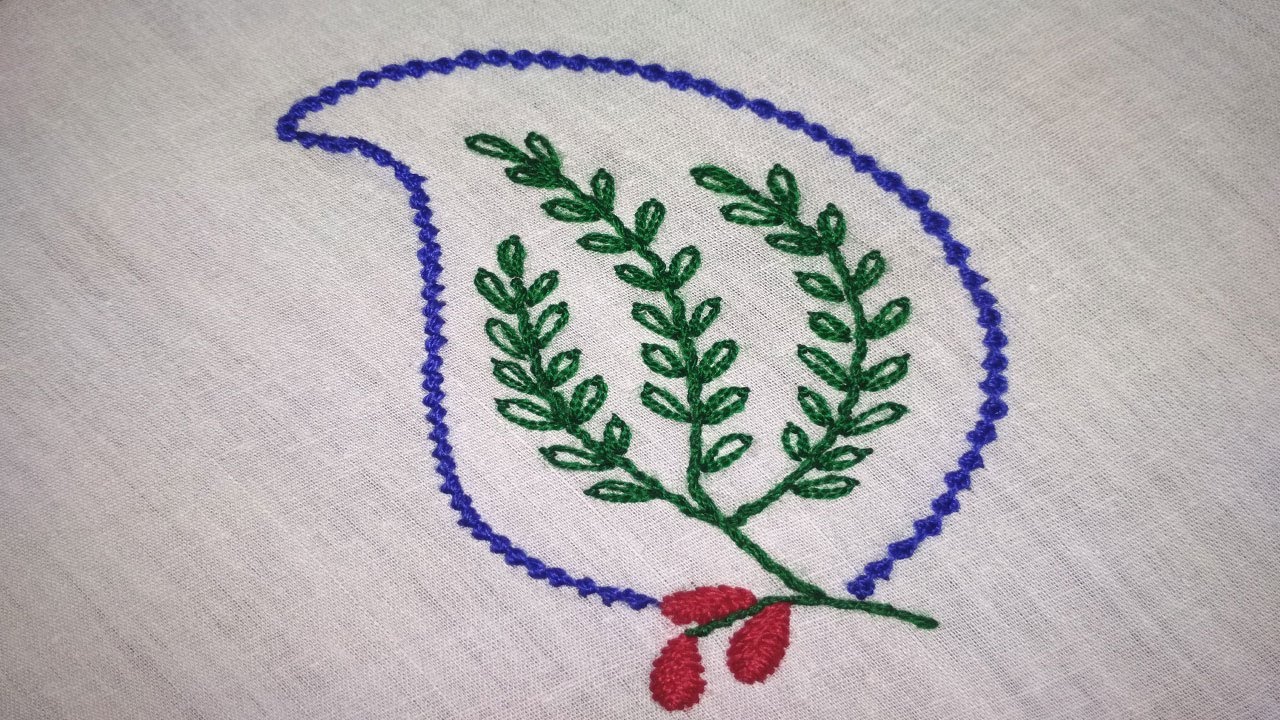 hand embroidery : Simple and Beautiful Leaves / Leaf stitch Design ...