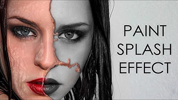 Paint splash effect | photoshop tutorial | photo effects