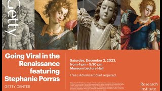 Going Viral in the Renaissance featuring Stephanie Porras
This event occurred on Dec 2, 2023.
What do todays TikTok dances and Renaissance prints have in common? In this talk, Stephanie Porras describes how early modern prints invited repetition and emulation, taking advantage of new media technologies and emerging global infrastructures long before the invention of the Internet. Examining how prints and other artworks were used as models by artists working across the early modern world, Porras reconstructs how such images were copied and, in doing so, challenges assumptions about artistic invention in Renaissance art.
Learn more: https://www.getty.edu/visit/cal/events/ev_3987.html Going Viral in the Renaissance featuring Stephanie Porras