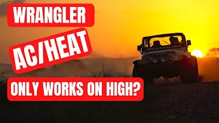 Fix Jeep Wrangler Blower Motor Resistor in 2 Minutes (AC & Heat Repair Replacement)