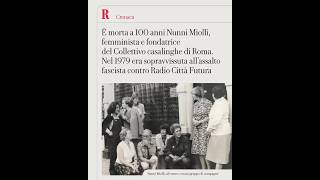 Addio alla femminista Nunni Miolli