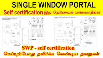 Single Window Portal Self Certificate Secrets  Tamil Guide