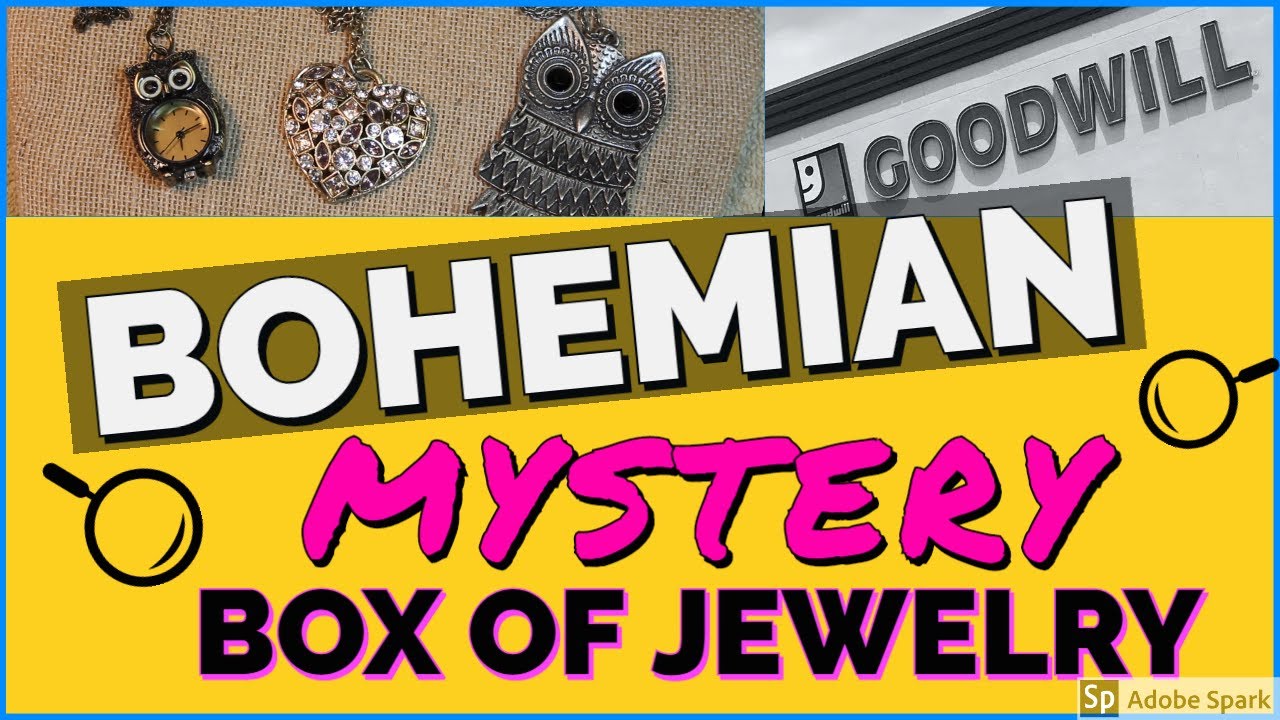 BOHEMIAN MYSTERY JEWELRY BOX UNBOXING | 18 фунтовых GOODWILL BOHO Открытие драгоценные камни серебро
