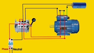 single phase motor reverse forward connection || reverse forward motor connection || it's electrical