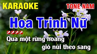Karaoke Hoa Trinh Nữ Tone Nam Nhạc Sống Phối Mới Nguyễn Linh