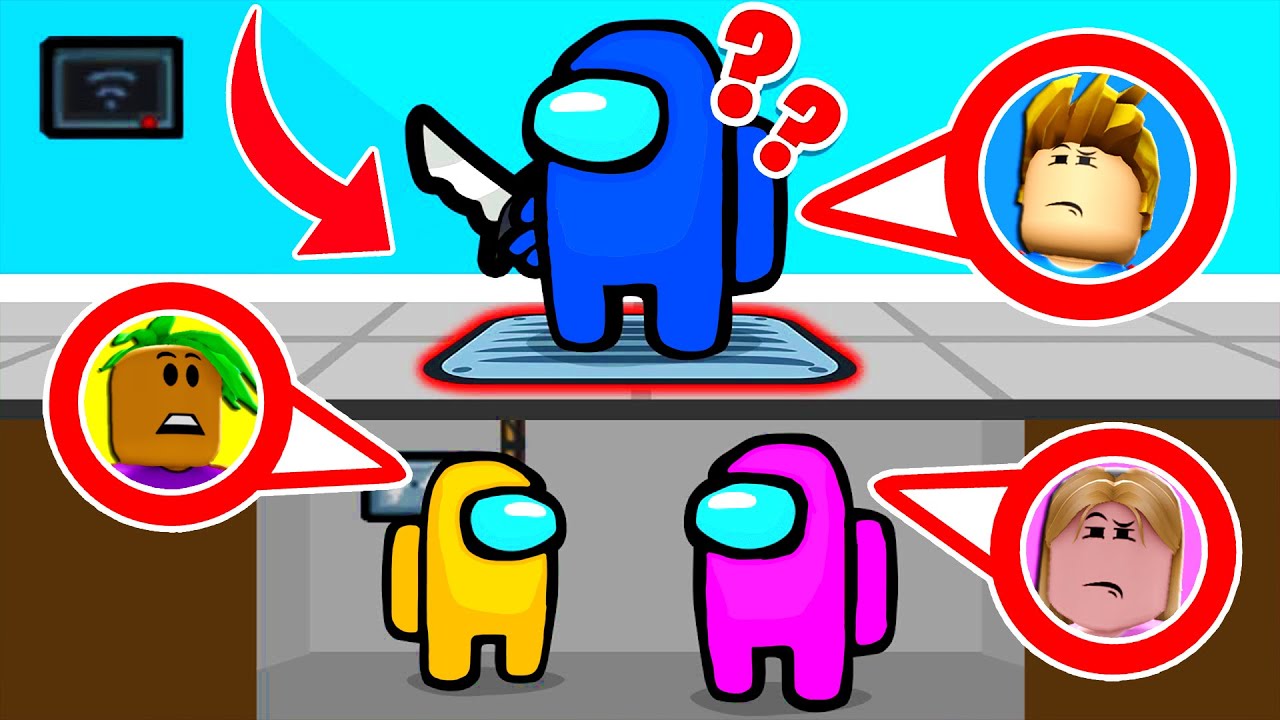 8 Roblox YOUTUBER spielen HIDE AND SEEK in AMONG US!