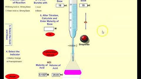 How to use titration simulation