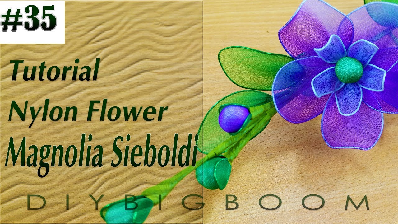 Nylon stocking flowers tutorial #35, How to make nylon stocking flower step by step