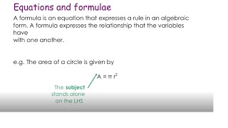 36. Equations and Formulae