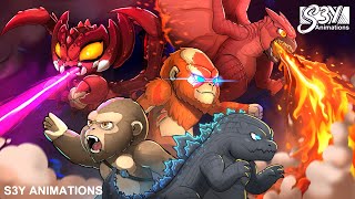 Baby Godzilla x Kong: Scar King, Destoroyah, Rodan and Mothra- Animation 22