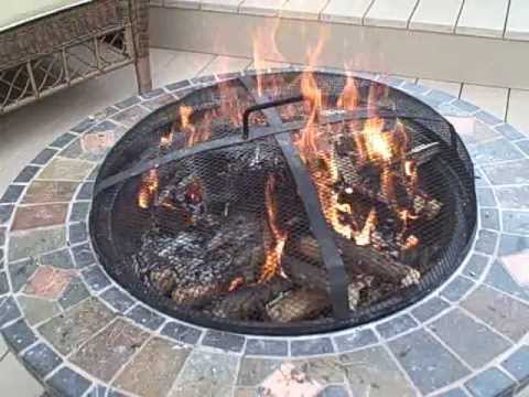 Upside Down Fire In An Outdoor Pit, Charcoal Fire Pit