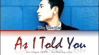 Kim Sungjae (김성재) As I Told You (말하자면) - Han/Rom/Eng Lyrics (가사) [1995]