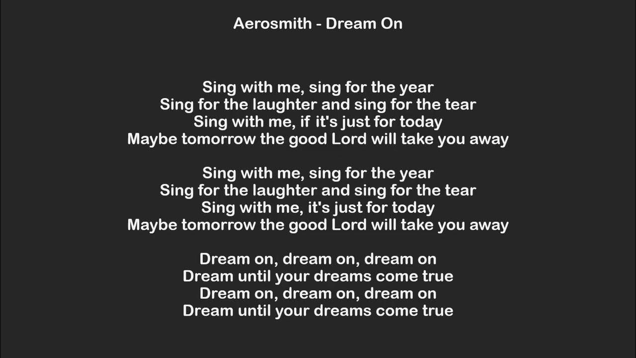 Aerosmith Dream On Lyrics YouTube