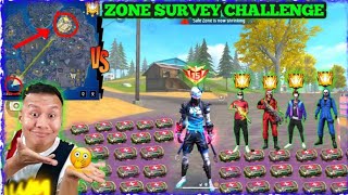 free fire zone survive😭 challenge video in BR Rank Last Zone with for and garena free fire #viral