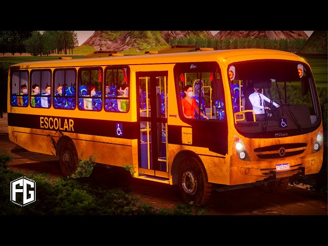 Ônibus Caio Foz Super MB OF-1519R Escolar - Proton Bus Simulator